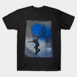 skateboarder going down railing T-Shirt